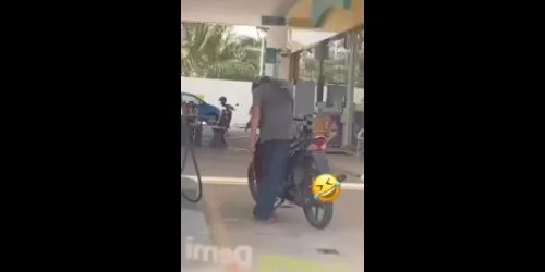 Man's refuelling attempt at petrol station leaves viewers amused - i_d.den