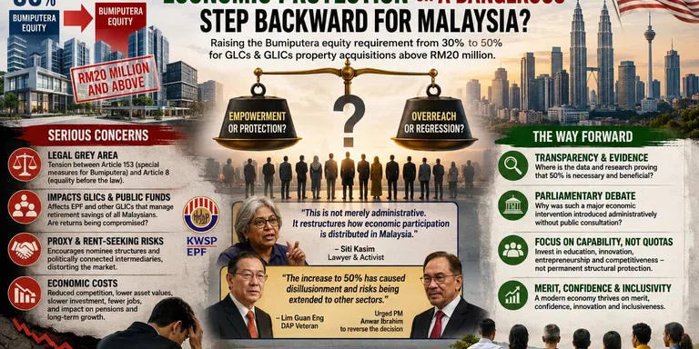 50% Bumiputera Equity Rule: Economic Protection or a Dangerous Step Backward for Malaysia?