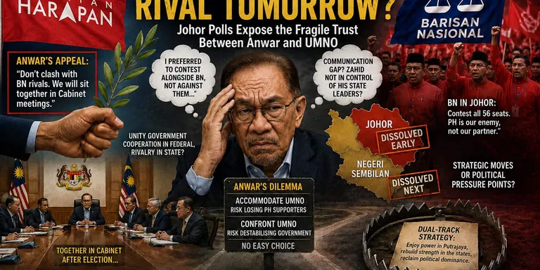 OPINION | Friendly Today, Rival Tomorrow? Johor Polls Expose the Fragile Trust Between Anwar and UMNO