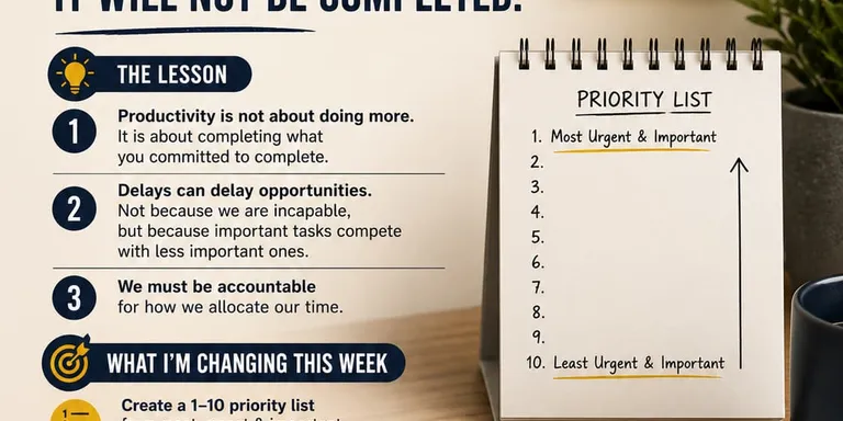 Monday’s with JobWeek #10-When It Is Not Prioritized, It Will Not Be Completed.