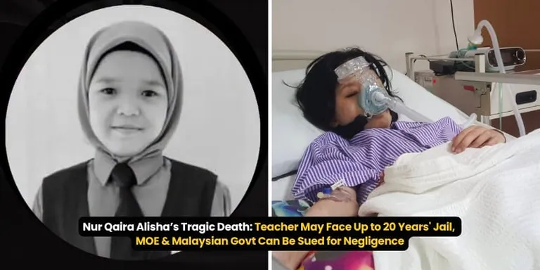 Nur Qaira Alisha’s Tragic Death: Teacher May Face Up to 20 Years' Jail, MOE & Malaysian Govt Can Be Sued for Negligence