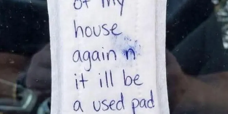 Blocked My Driveway? Homeowner Issues a “Sanitary Pad Warning” to Reckless Driver