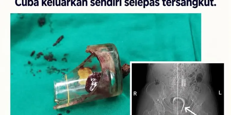 Gelas pecah dalam rektum?