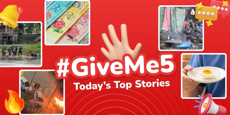 ✋🏻 #GiveMe5: Today’s Top Stories