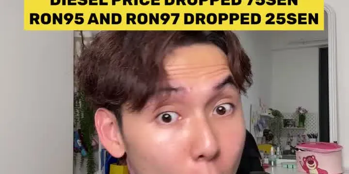 Diesel prices dropped 75sen! RON95 and RON97 dropped 25sen! #breakingnews #malaysianews 