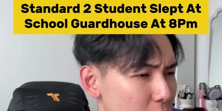  A Malaysian standard 2 student slept at school guardhouse at 8PM