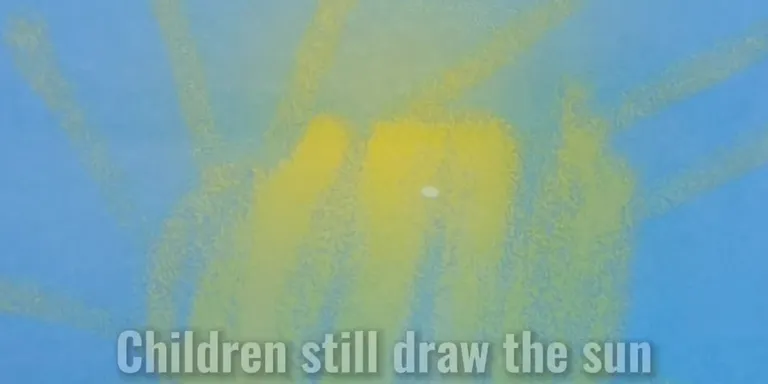 "Minab children still draw the sun"