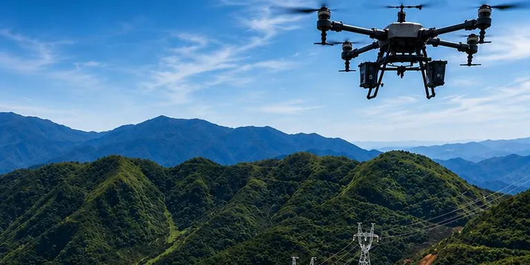 Drones assist in power project in SW China's mountains