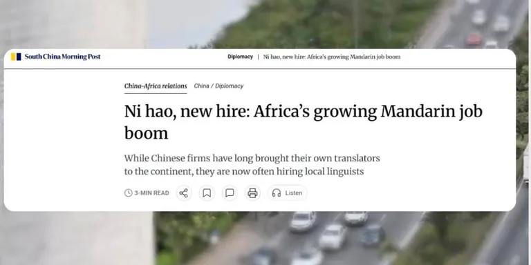 Mandarin skills open doors in Africa's job market