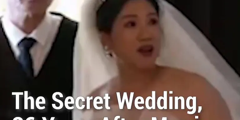 A pair of siblings in Guangzhou secretly spent two months planning a surprise wedding ceremony for their parents, who've been ma...
