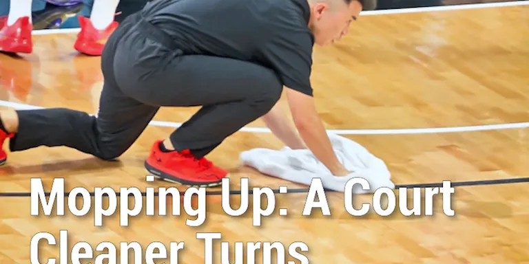 A basketball-loving volunteer has gone viral for his lightning-fast court-cleaning skills, stealing the spotlight during a game ...