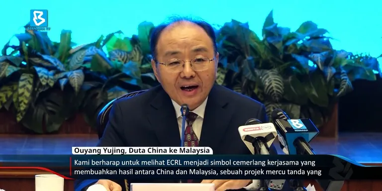 #BuletinBernama : Projek Laluan Rel Pantai Timur (ECRL) bakal menjadi mercu tanda penting yang melambangkan keakraban serta pers...