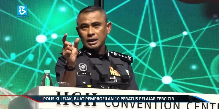 #BuletinBernama: Polis Kuala Lumpur akan menjejak dan melakukan pemprofilan terhadap kira-kira 10 peratus pelajar di sekitar ibu...